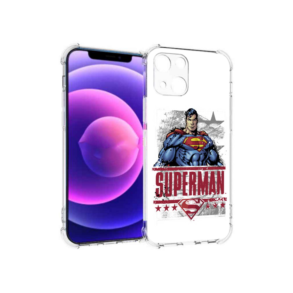 

Чехол MyPads Tocco для Apple iPhone 13 mini рисунок супермен (PT162959.608.583), Прозрачный, Tocco