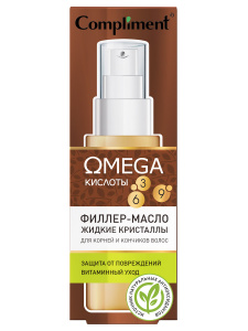 фото Филлер-масло для корней и кончиков волос compliment omega 50 мл