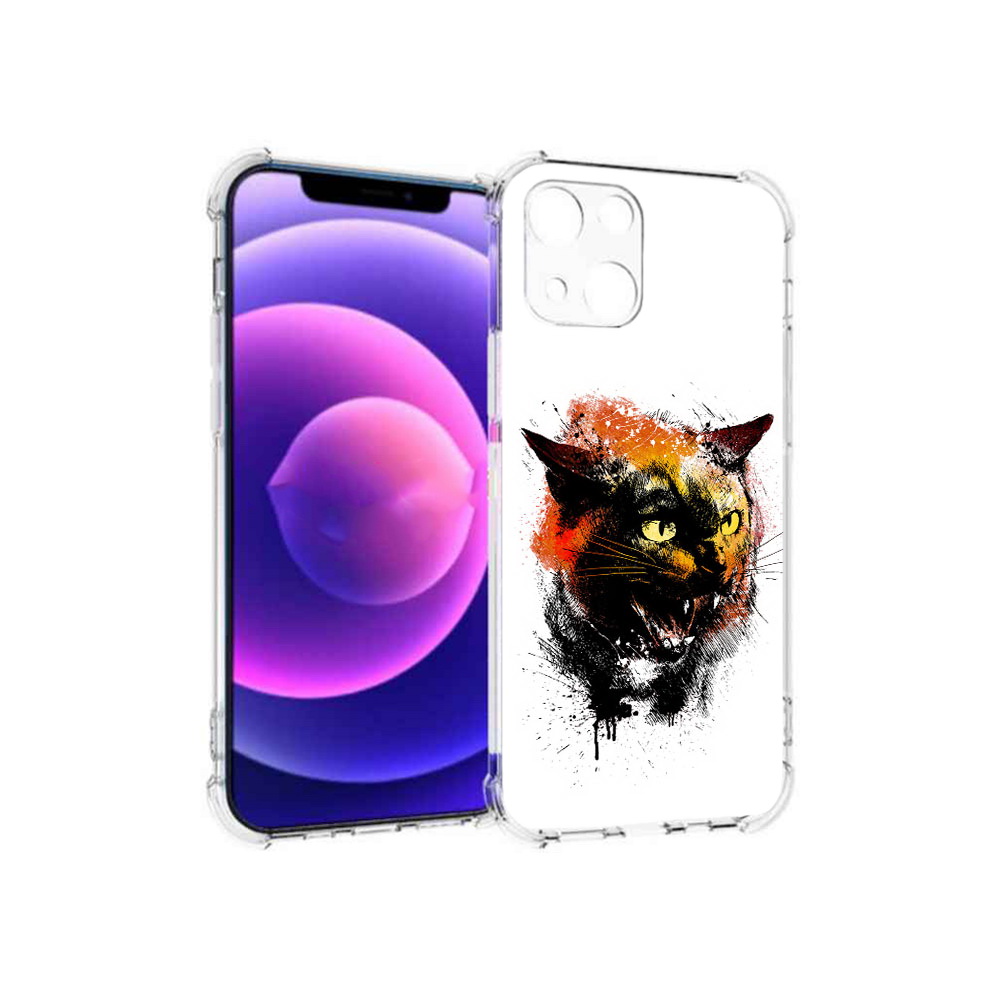 

Чехол MyPads Tocco для Apple iPhone 13 mini сиамский кот (PT162959.608.598), Прозрачный, Tocco