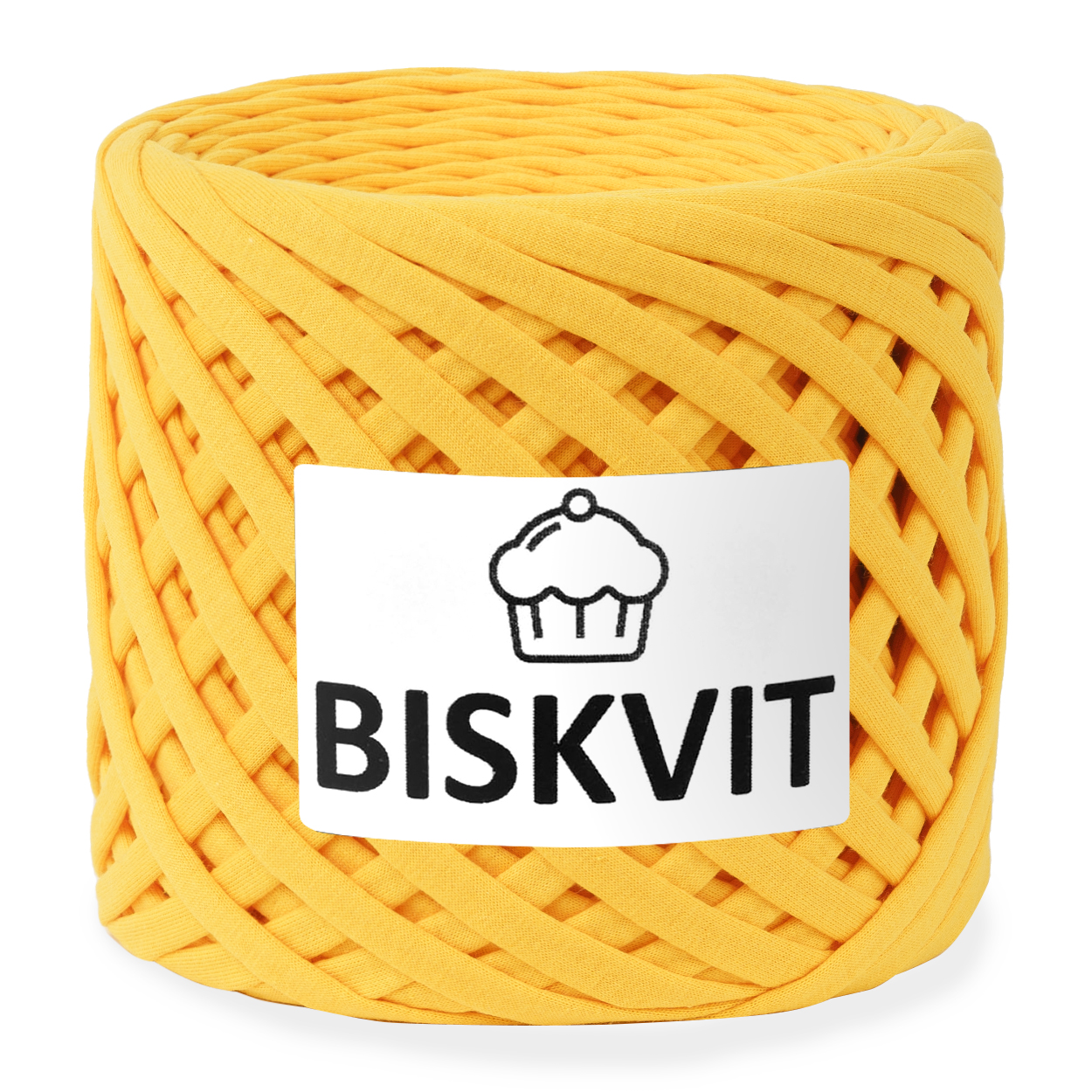 Трикотажная пряжа для вязания BISKVIT Дыня, 100% хлопок, 7-9мм, 100м