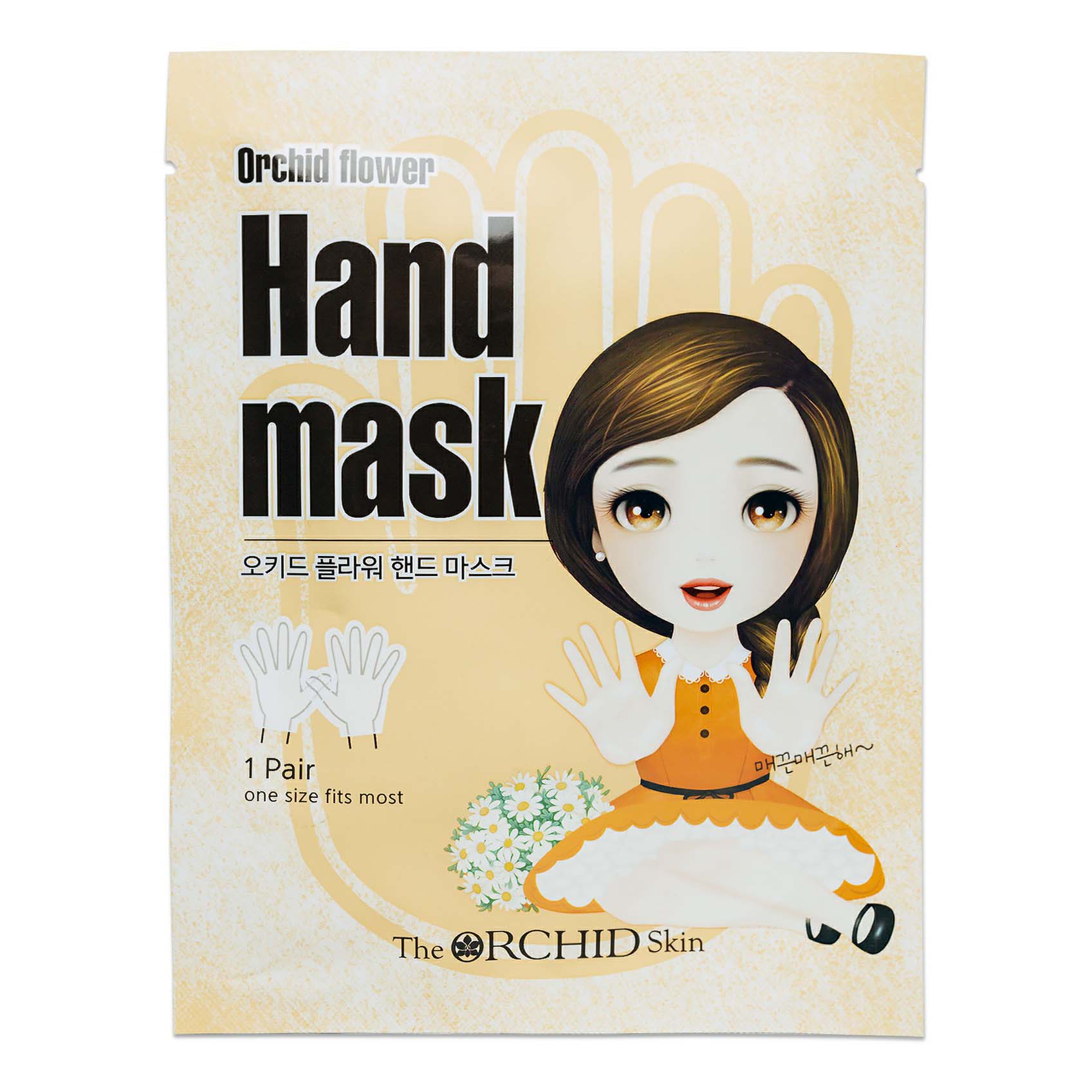 фото Маска-перчатки тканевая для лица the orchid skin flower hand mask sheet 18 мл