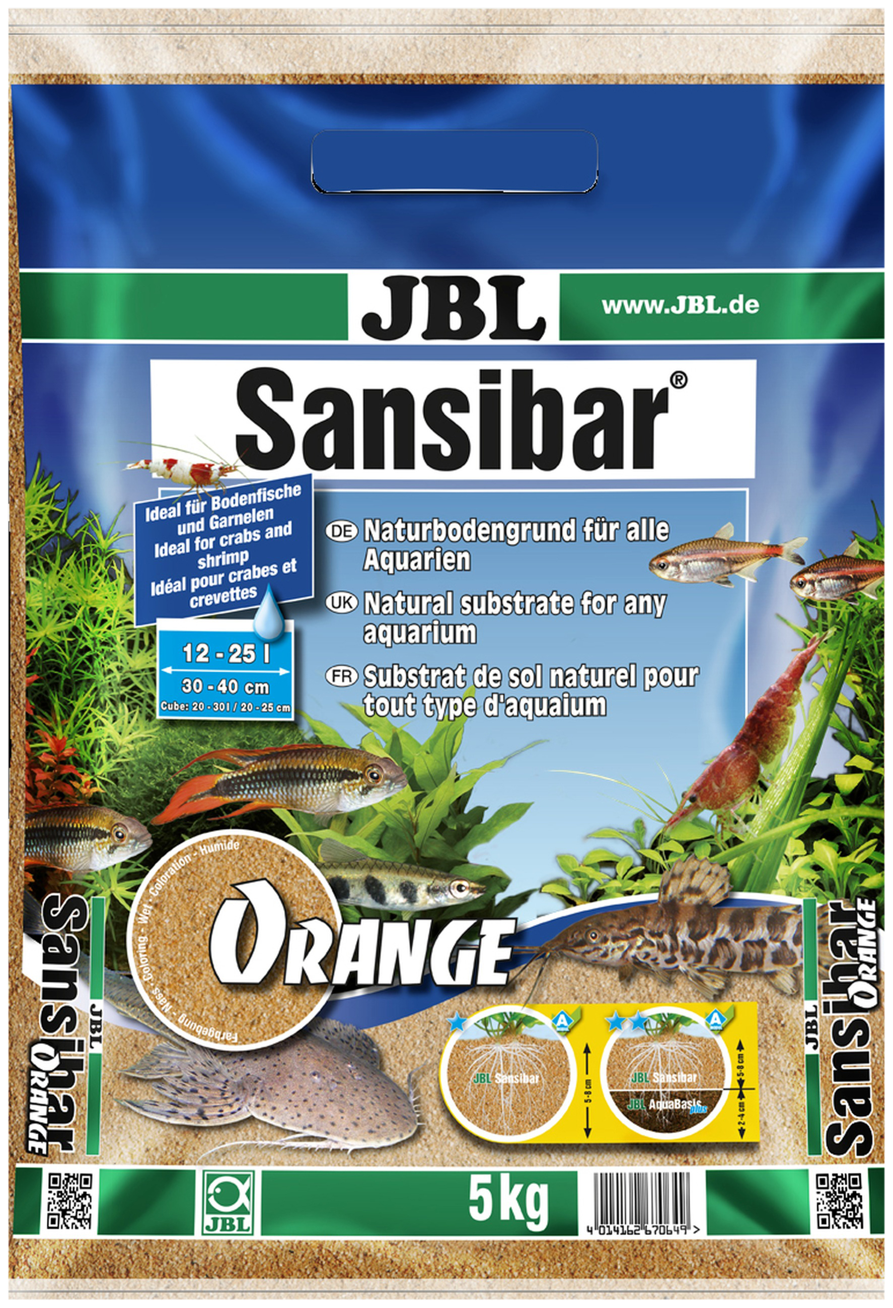 JBL Грунт JBL Sansibar ORANGE 5кг
