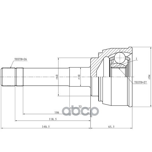 

Шрус Наружный Toyota Lite, Townace Truck (86--99) Zikmar z87031r