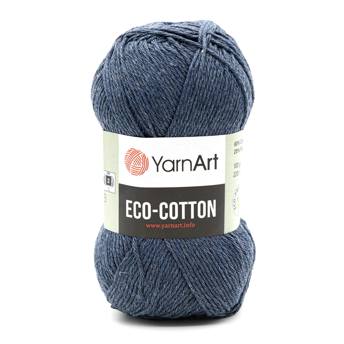 фото Пряжа yarnart 7732067_00010 eco cotton 773 джинс