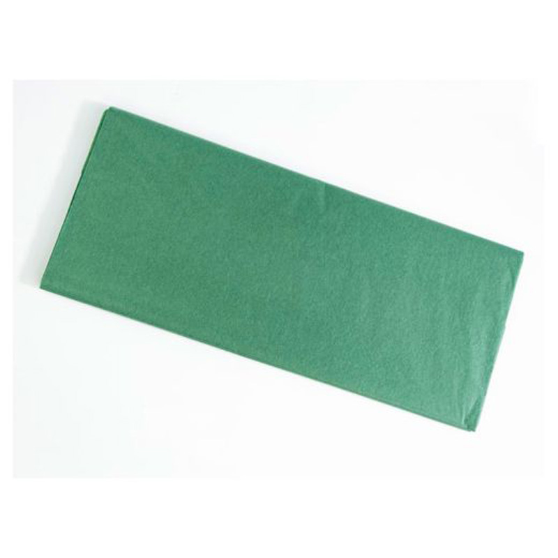 Бумага упаковочная тишью 50 x 66 см Азалия Декор темно-зеленая 10 шт