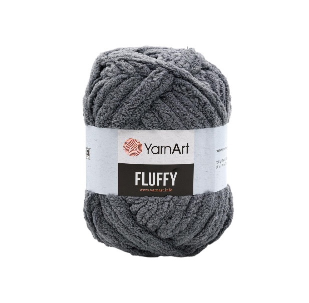 

Пряжа YarnArt Fluffy 150г, 70м (100% микрополиэстер) (722 серый), 3 мотка, Fluffy
