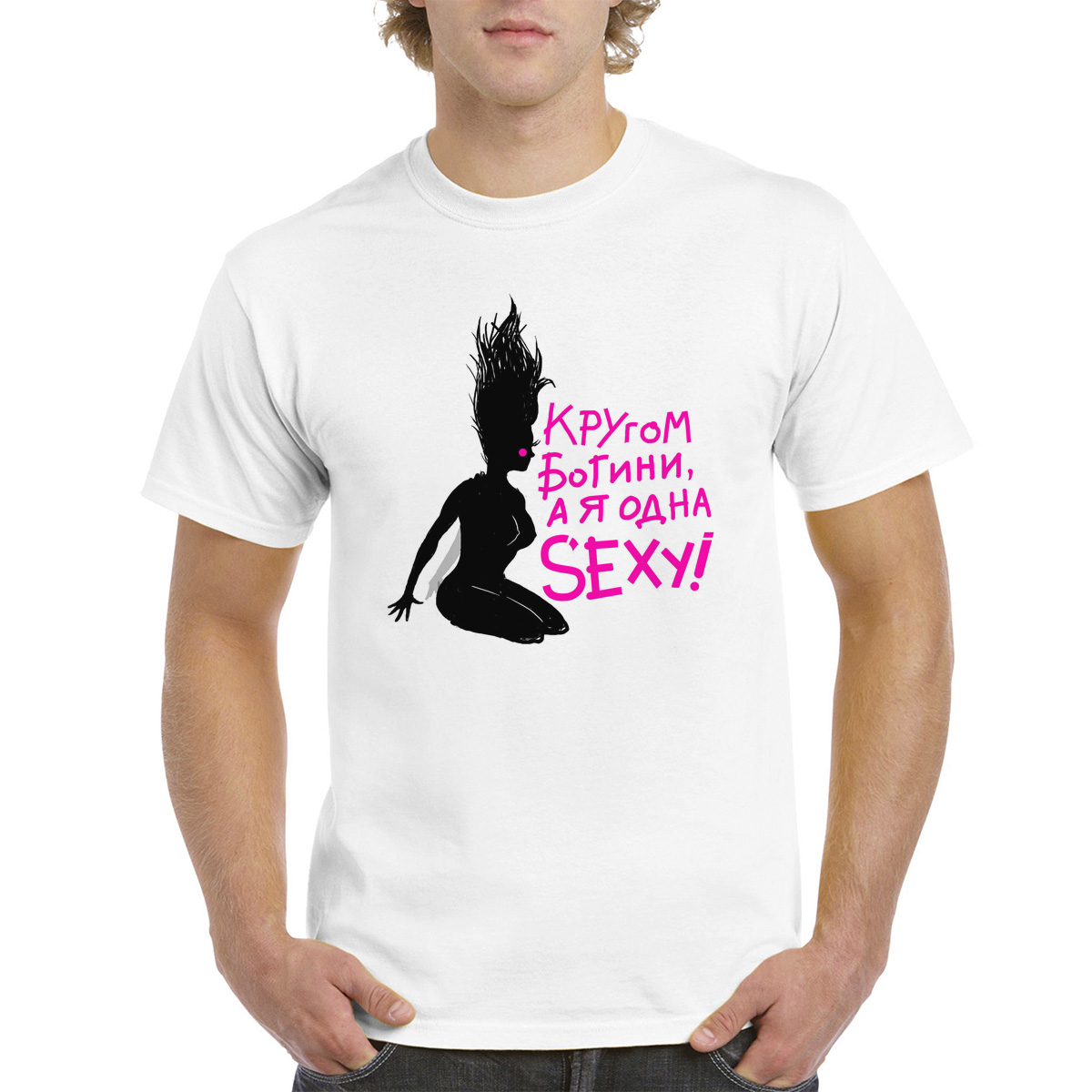 

Футболка женская CoolPodarok M0151525 белая 60 RU, Белый, M0151525