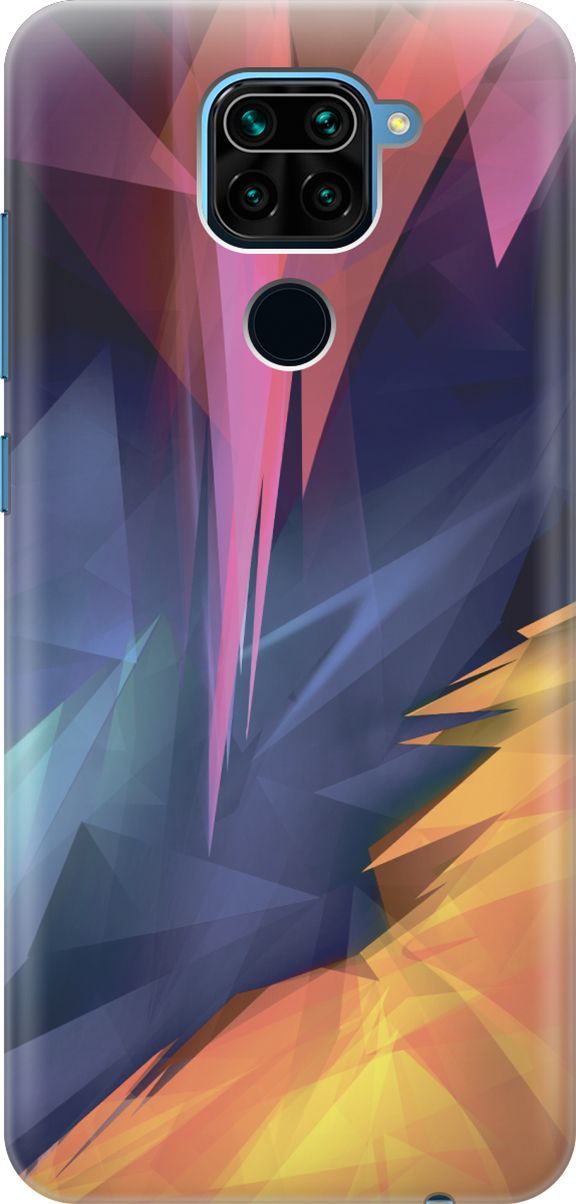 

Чехол на Xiaomi Redmi Note 9 "Розовый, синий, желтый", Желтый;розовый, 6336