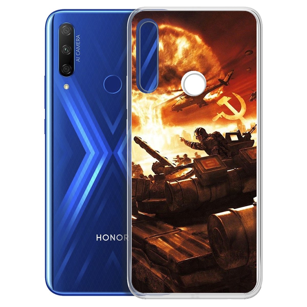 

Чехол-накладка Красная Угроза для Huawei P Smart Z/Honor 9x, Прозрачный