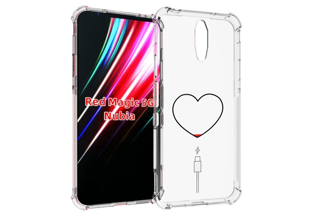

Чехол MyPads зарядка-сердца для ZTE Nubia Red Magic 1 5G, Прозрачный, Tocco