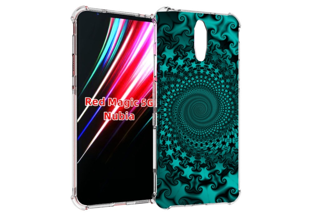 

Чехол MyPads зеленый-гипноз для ZTE Nubia Red Magic 1 5G, Прозрачный, Tocco