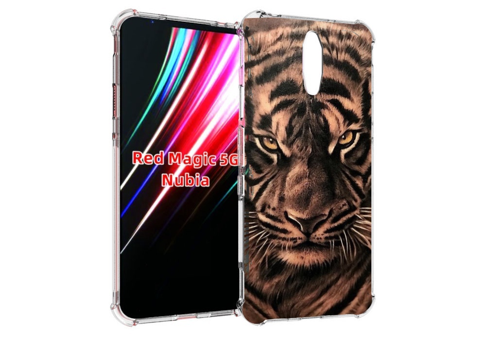 

Чехол MyPads злой-большой-тигр для ZTE Nubia Red Magic 1 5G, Прозрачный, Tocco