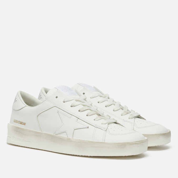 фото Кроссовки мужские golden goose stardan leather белые 46 eu