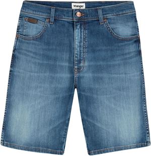 фото Джинсовые шорты мужские wrangler texas shorts de-lite blue синие 34