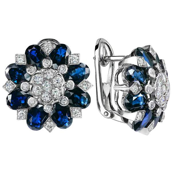 

Серьги из золота Azade н4001с, бриллиант/сапфир, н4001с