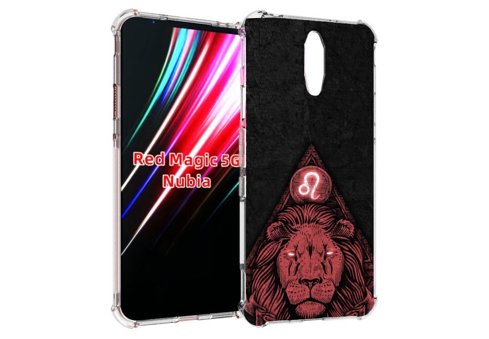 

Чехол MyPads знак зодиака лев 4 для ZTE Nubia Red Magic 1 5G, Прозрачный, Tocco
