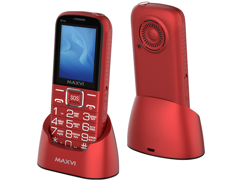 фото Мобильный телефон maxvi b21ds red