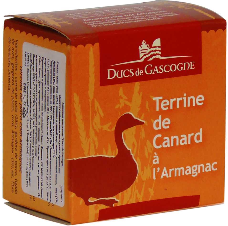 

Паштет Ducs de Gascogne из утки в Арманьяке 65г