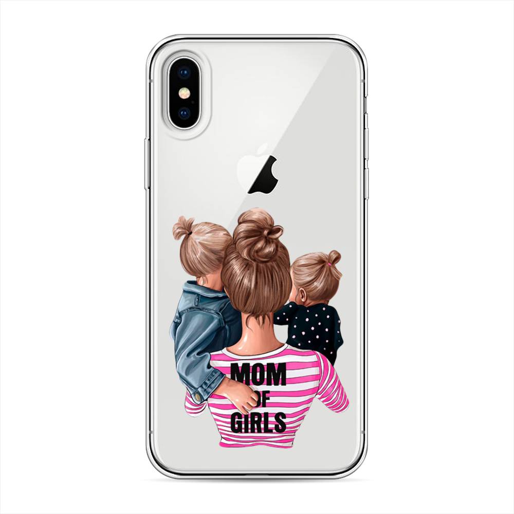 

Чехол Awog на Apple iPhone XS (10S) / Айфон XS (10S) "Mom of Girls", Разноцветный, 11850-6