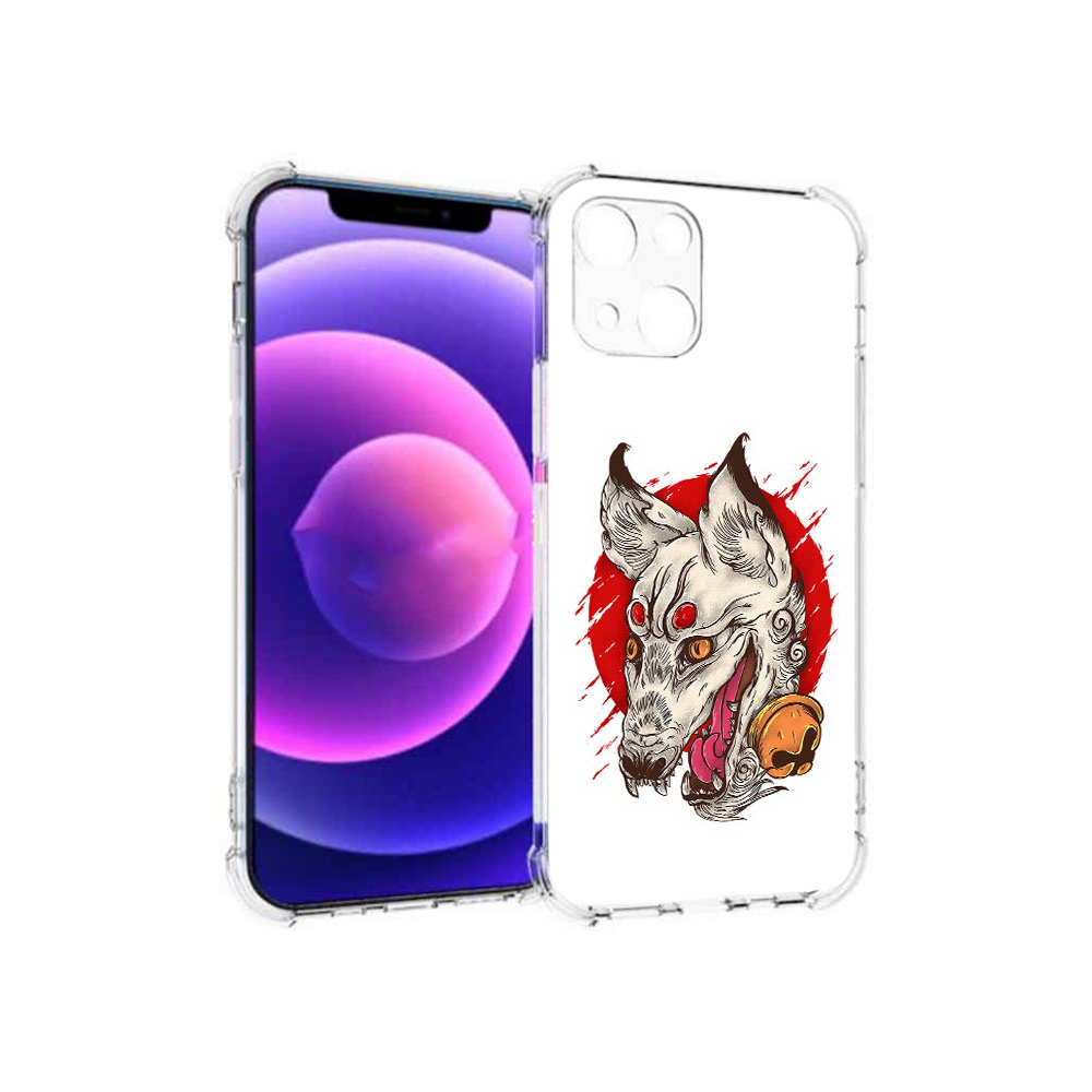 

Чехол MyPads Tocco для Apple iPhone 13 mini страшная собака (PT162959.608.627), Прозрачный, Tocco