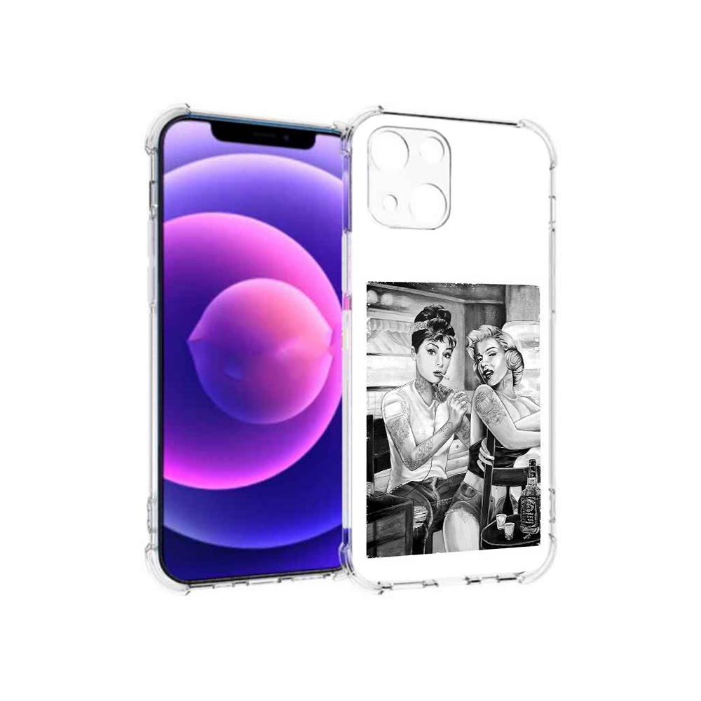 

Чехол MyPads Tocco для Apple iPhone 13 mini тату мастер (PT162959.608.637), Прозрачный, Tocco