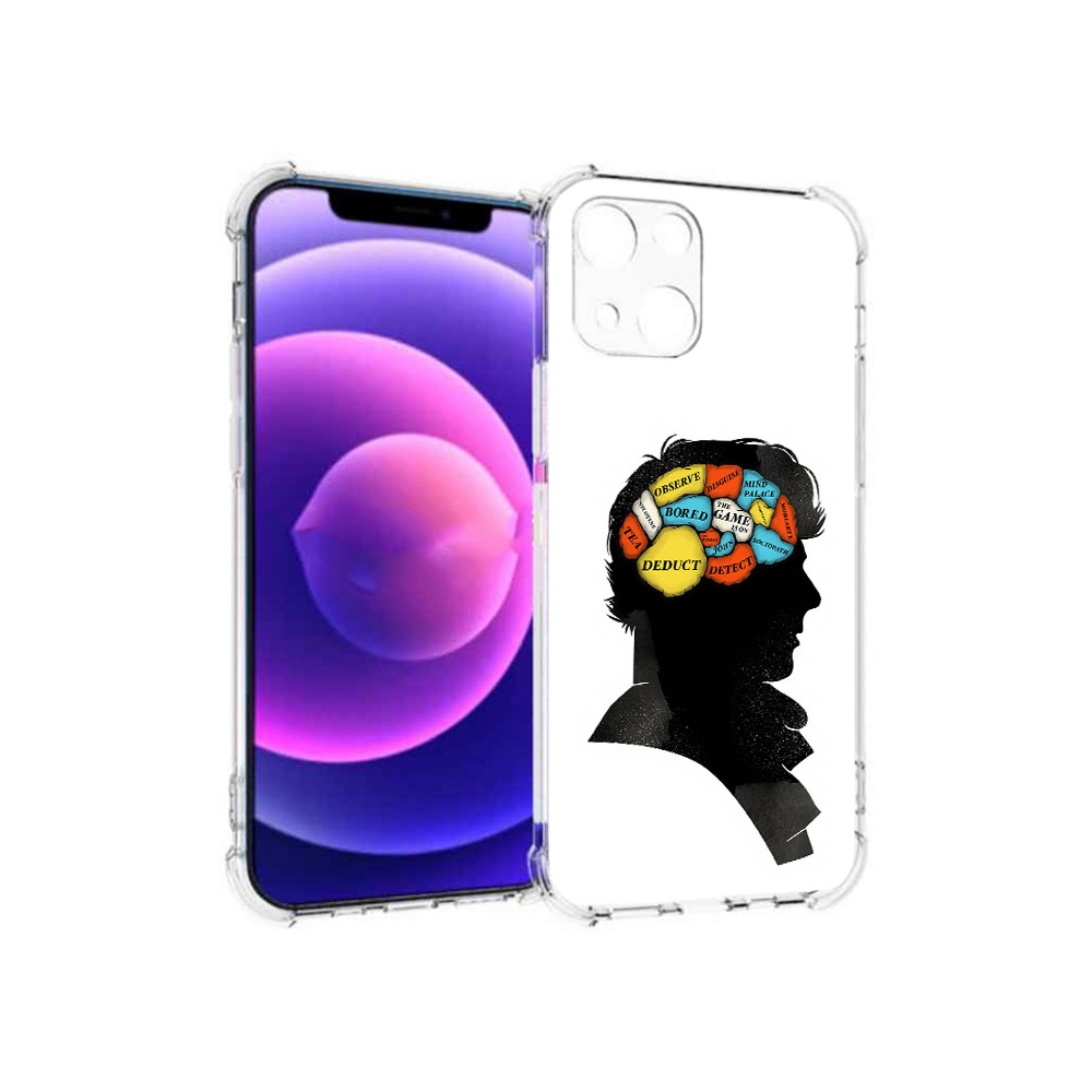 

Чехол MyPads Tocco для Apple iPhone 13 mini темный рисунок (PT162959.608.640), Прозрачный, Tocco