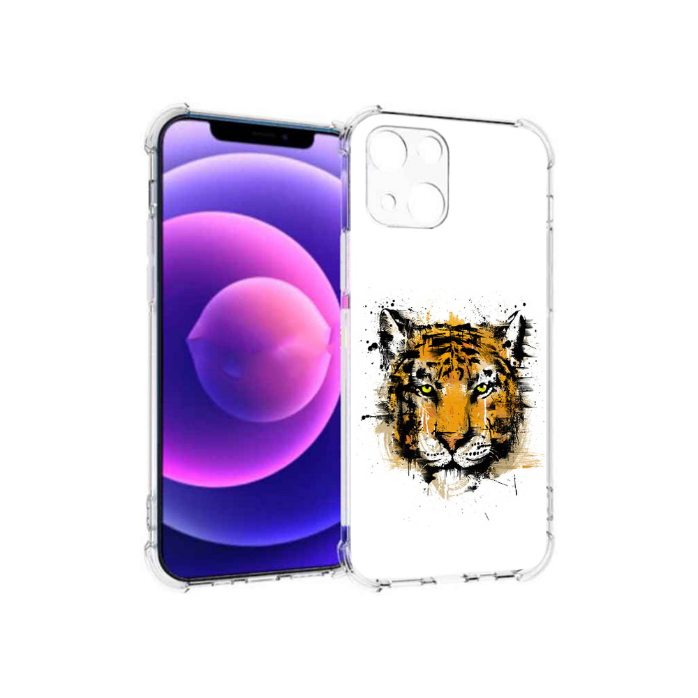 

Чехол MyPads Tocco для Apple iPhone 13 mini тигруля (PT162959.608.643), Прозрачный, Tocco