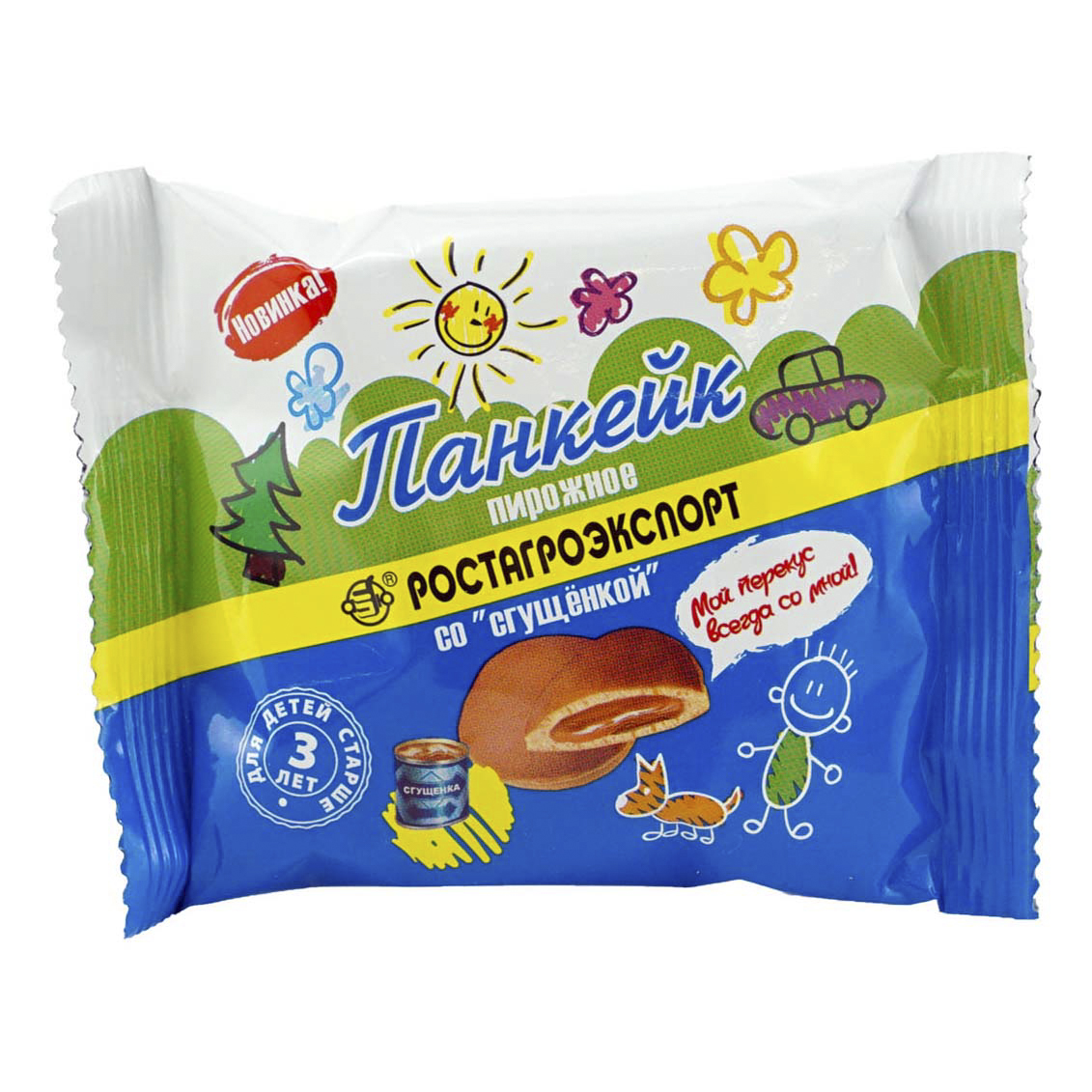 

Пирожное Ростагроэкспорт панкейк со вкусом клубники БЗМЖ 40 г