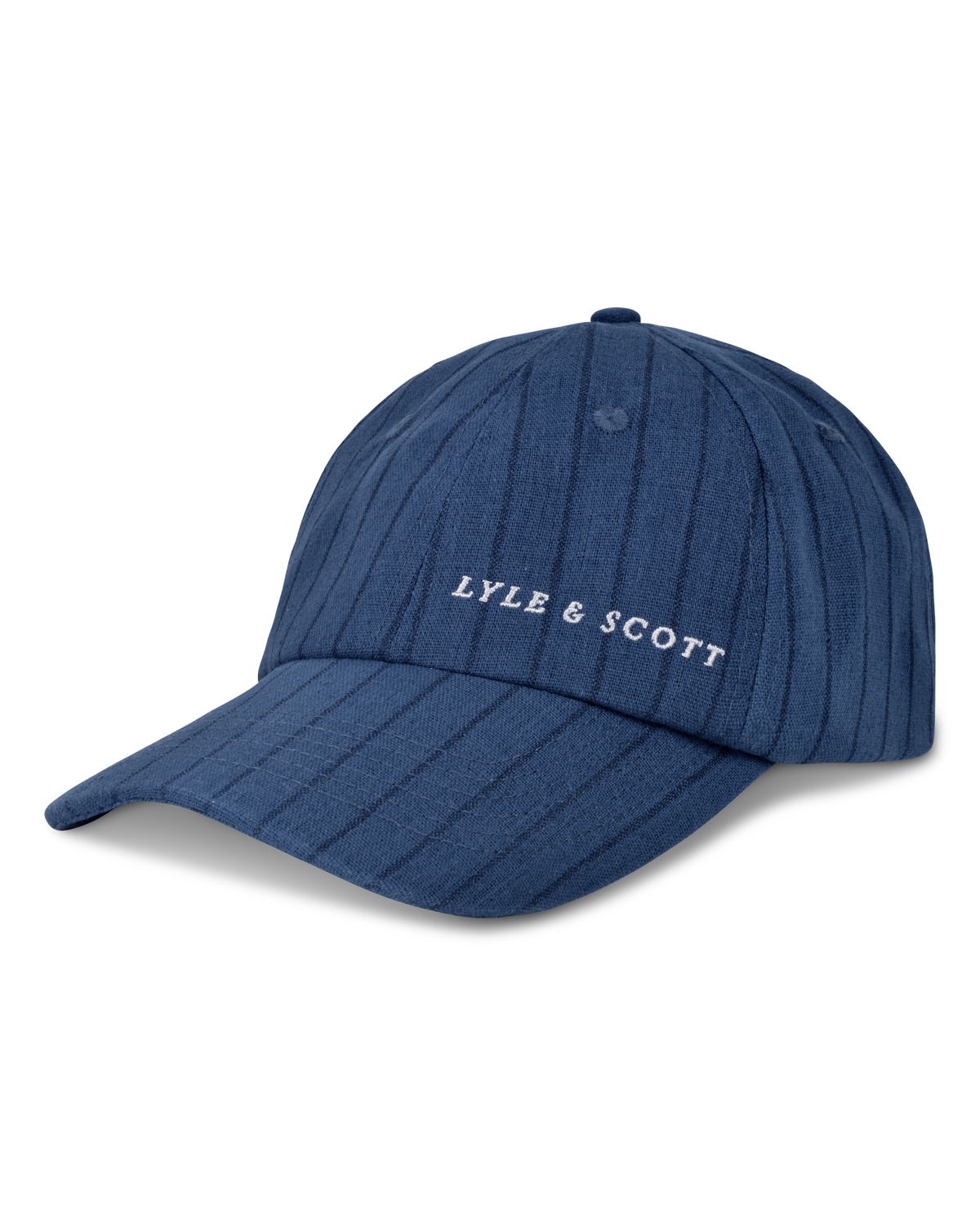 Бейсболка мужская Lyle & Scott Pinstripe Baseball Cap apres navy, one size