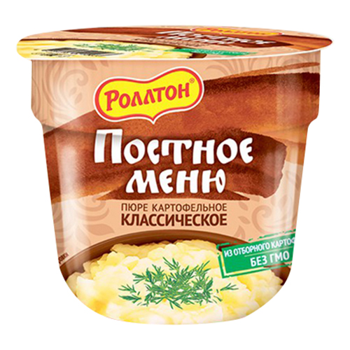 

Пюре картофельное Роллтон Постное меню с классическим вкусом быстрого приготовления 40 г
