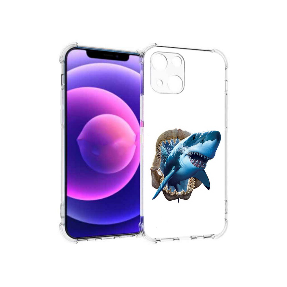 

Чехол MyPads Tocco для Apple iPhone 13 mini челюсти (PT162959.608.675), Прозрачный, Tocco