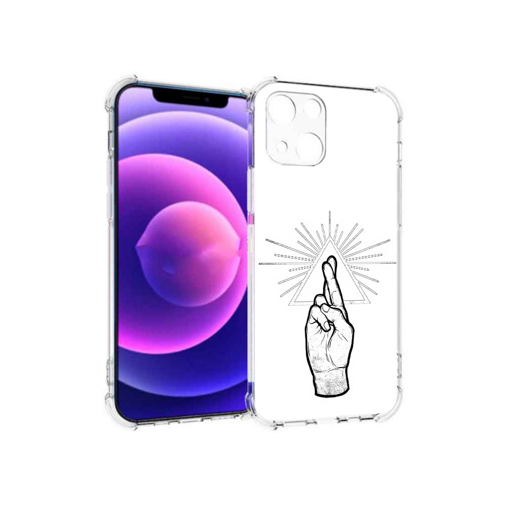 

Чехол MyPads Tocco для Apple iPhone 13 mini черно белая рука (PT162959.608.681), Прозрачный, Tocco