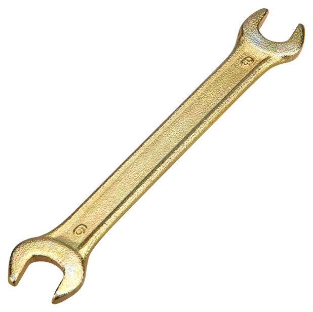 Ключ гаечный рожковый Rexant 8х9 мм, желтый цинк