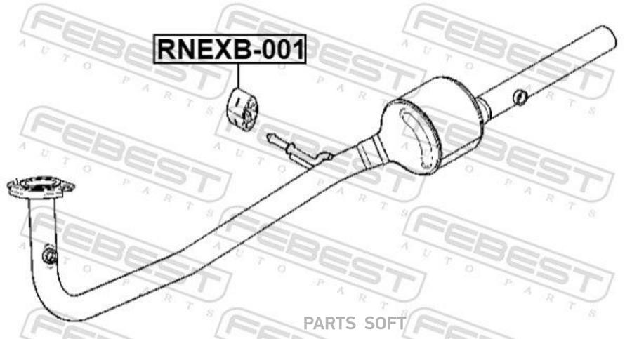 FEBEST RNEXB-001 Подвеска глушителя RENAULT LOGAN RNEXB-001 1шт