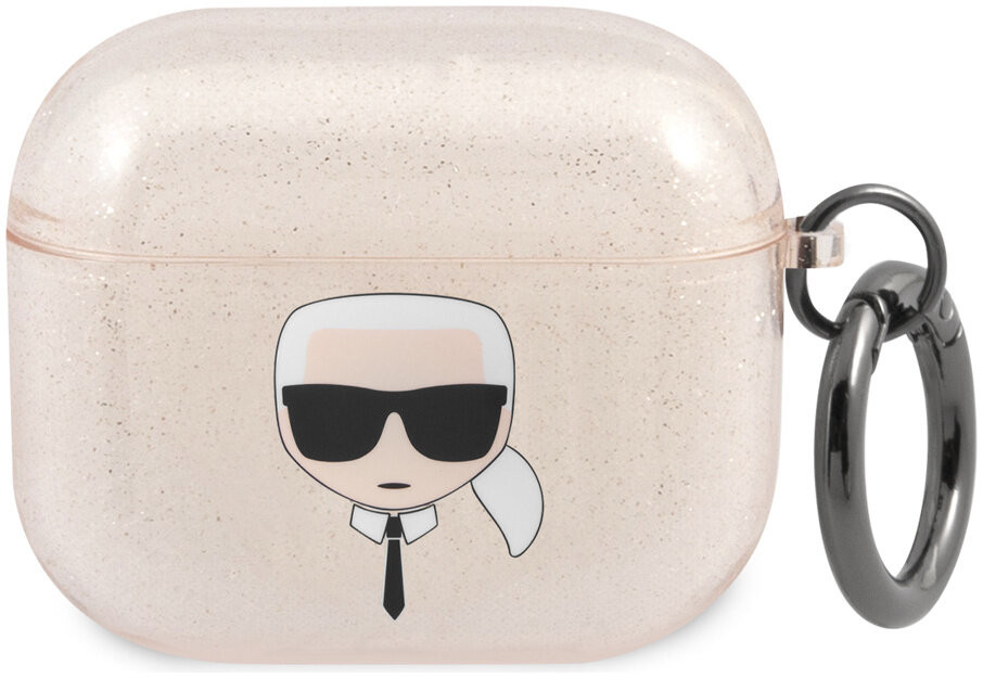 фото Чехол cg mobile karl lagerfeld tpu glitters karl для airpods 3 золотой (kla3ukhgd)