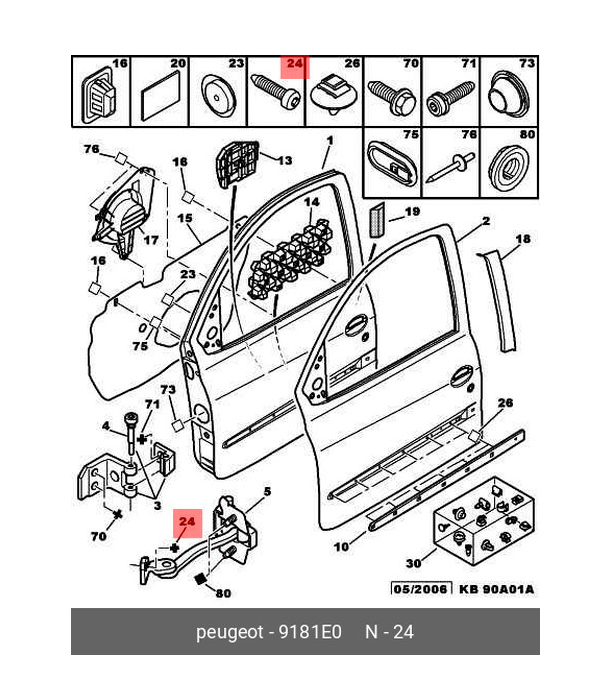 Болт 8x125-22 Citroen/Peugeot 9181 Peugeot-Citroen арт. 9181E0