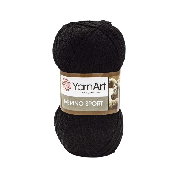 

Пряжа YarnArt 7732075_00002 Merino Sport 761 чёрный, Merino Sport