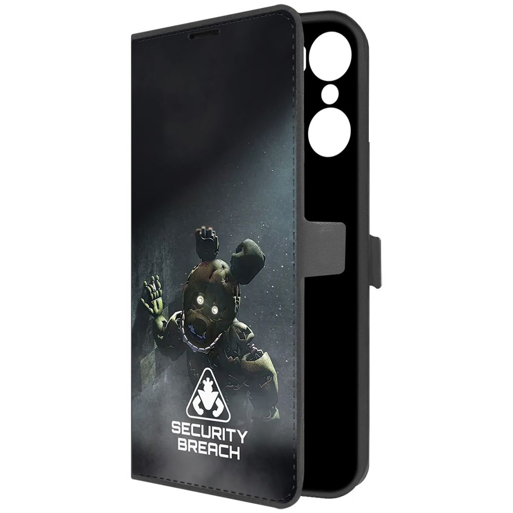 

Чехол-книжка Krutoff Eco Book для INFINIX Hot 12 Pro ФНАФ - Нарушение безопасности, Черный