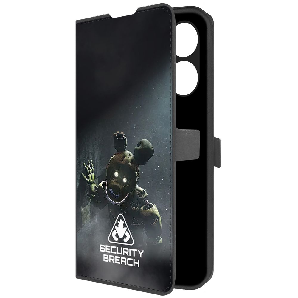 

Чехол-книжка Krutoff Eco Book для TECNO Pova 5 ФНАФ - Нарушение безопасности (черный)