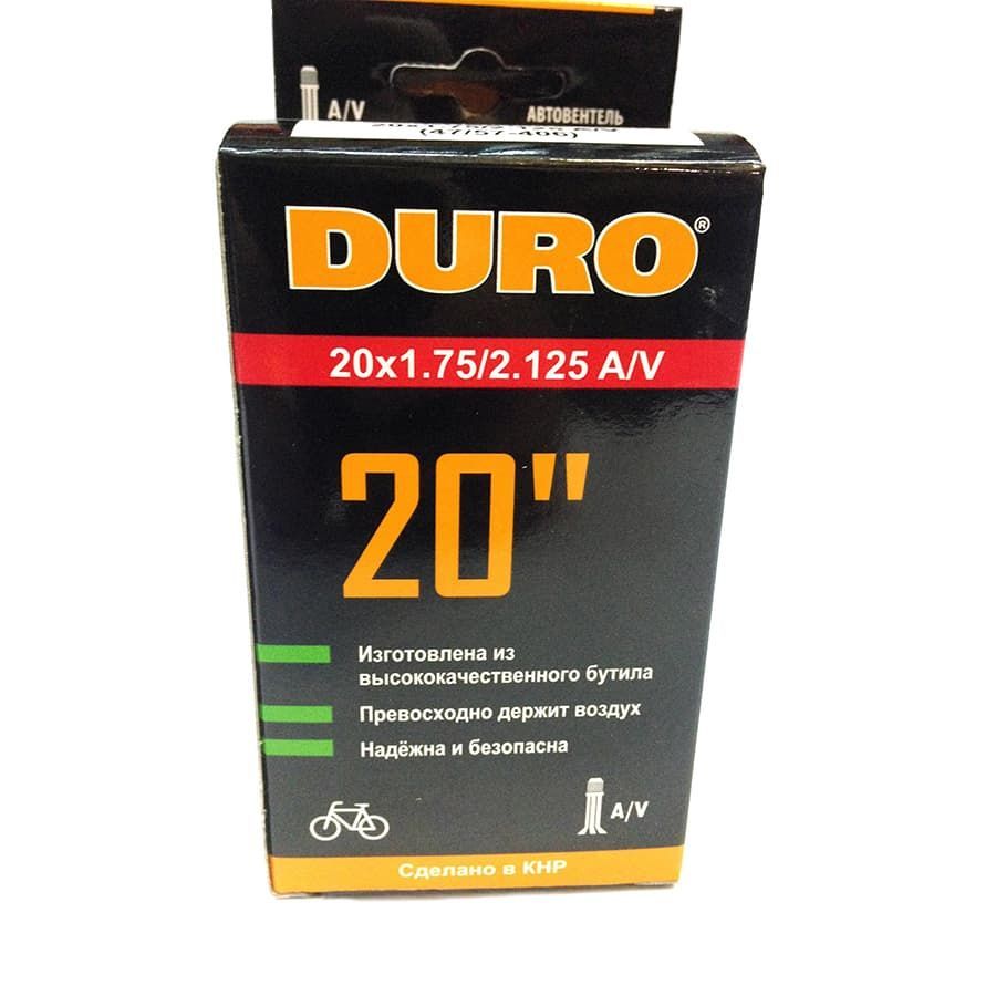 

Велокамера 20" DURO 20х1,75/2,125 А/V, Черный, DHB01005