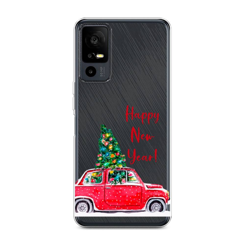 

Чехол на TCL 40R 5G "Happy New Year", Красный;зеленый, 291250-5