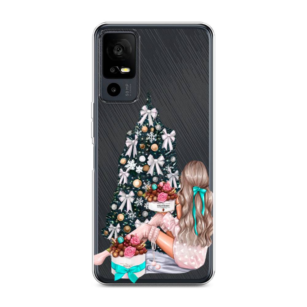 

Чехол на TCL 40R 5G "New Year", Зеленый;бежевый;голубой, 291250-5