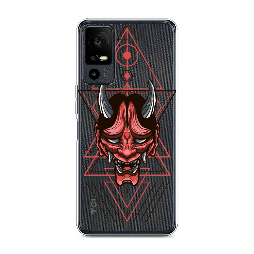 

Чехол на TCL 40R 5G "Hanya Oni mask", Серый;красный;черный, 291250-4