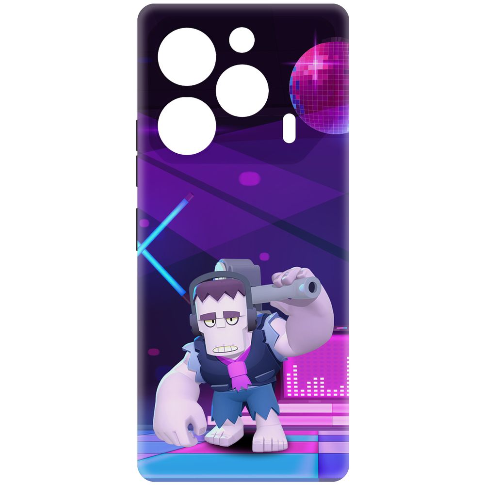 

Чехол-накладка Krutoff Soft Case Brawl Stars - Фрэнк для TECNO Pova 6 черный
