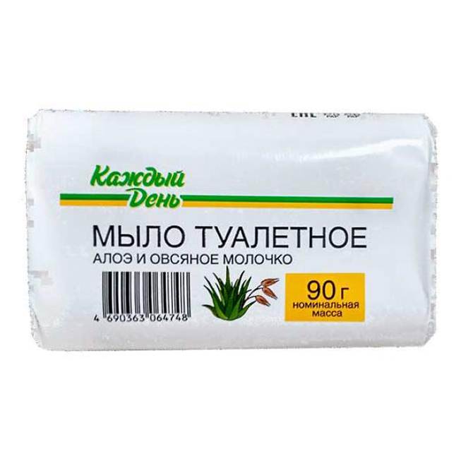 фото Мыло каждый день туалетное алоэ и овсяное молочко 90 г