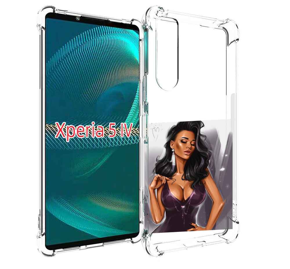 

Чехол MyPads нарисованная-девушка-в-фиолетовом-платье женский для Sony Xperia 5 IV (5-4), Прозрачный, Tocco