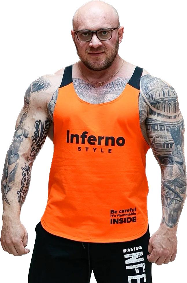 

Майка мужская INFERNO style М-006-000 оранжевая L, Оранжевый, М-006-000