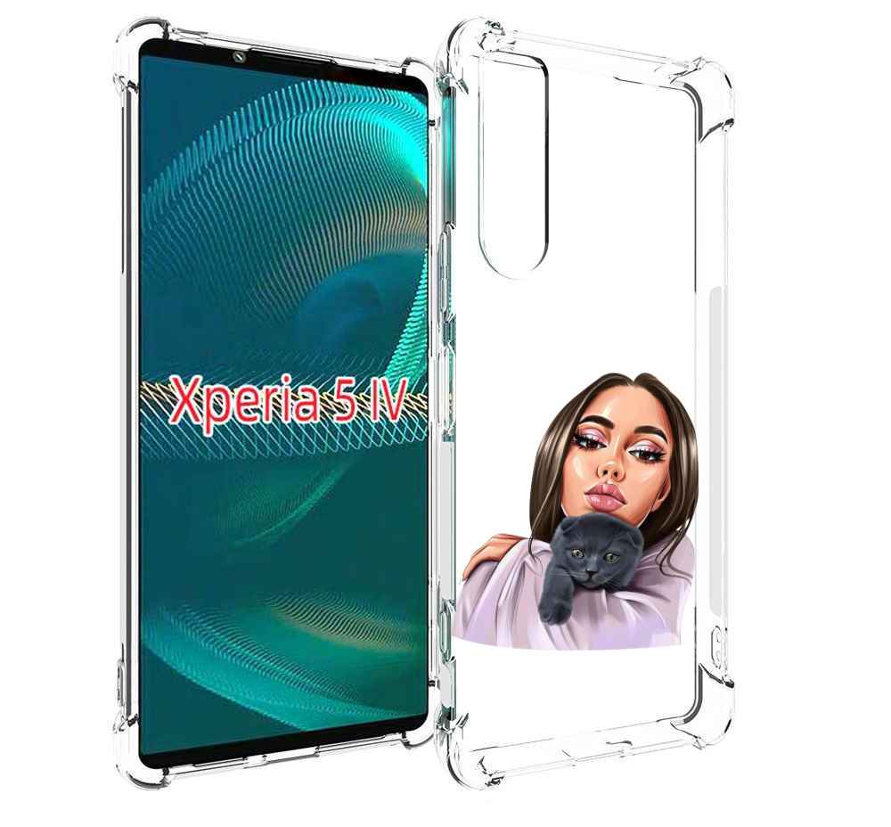 

Чехол MyPads нарисованная-девушка-с-котом женский для Sony Xperia 5 IV (5-4), Прозрачный, Tocco