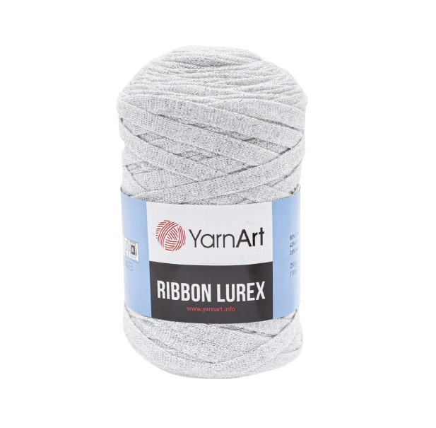 фото Пряжа yarnart 7732080_00001 ribbon lurex 720 серебро