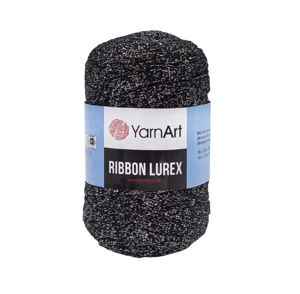фото Пряжа yarnart 7732080_00003 ribbon lurex 723 асфальт